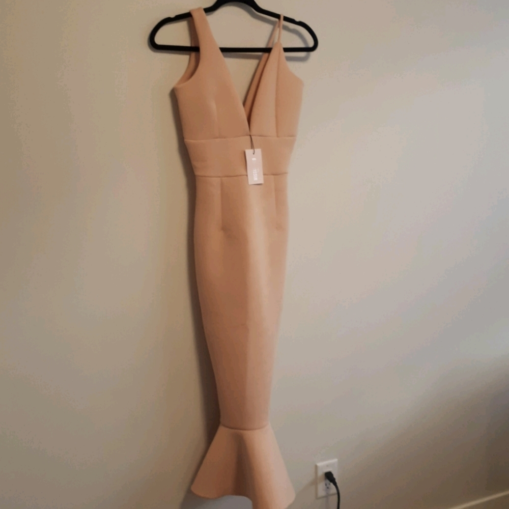 Blush mermaid midi dress